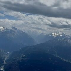 Flugwegposition um 12:57:26: Aufgenommen in der Nähe von Visp, Schweiz in 3099 Meter